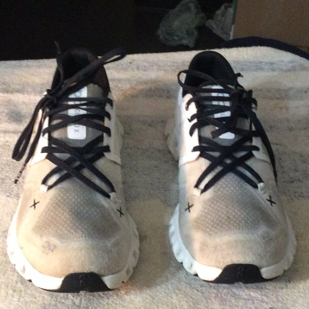 Men's Black and White Athletic Shoes